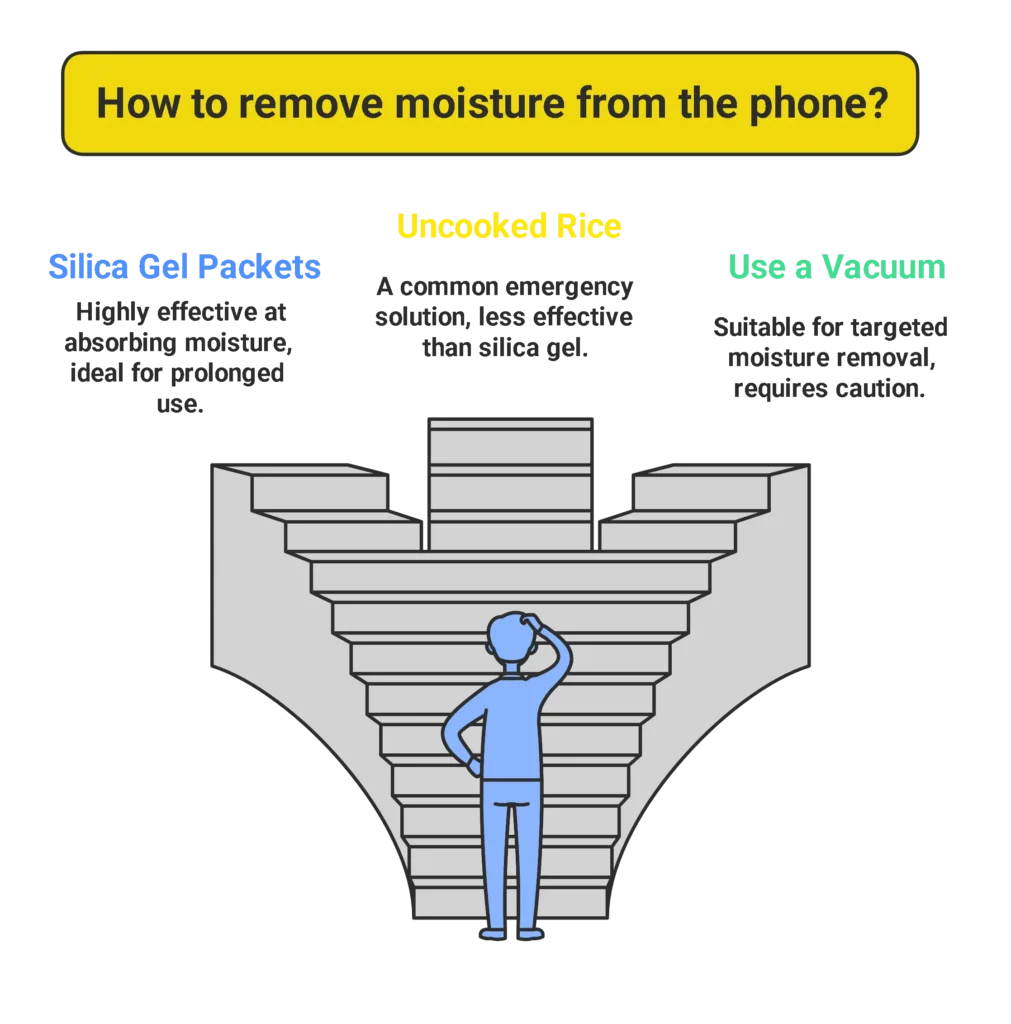 fix water-damaged phone: Absorb Internal Moisture